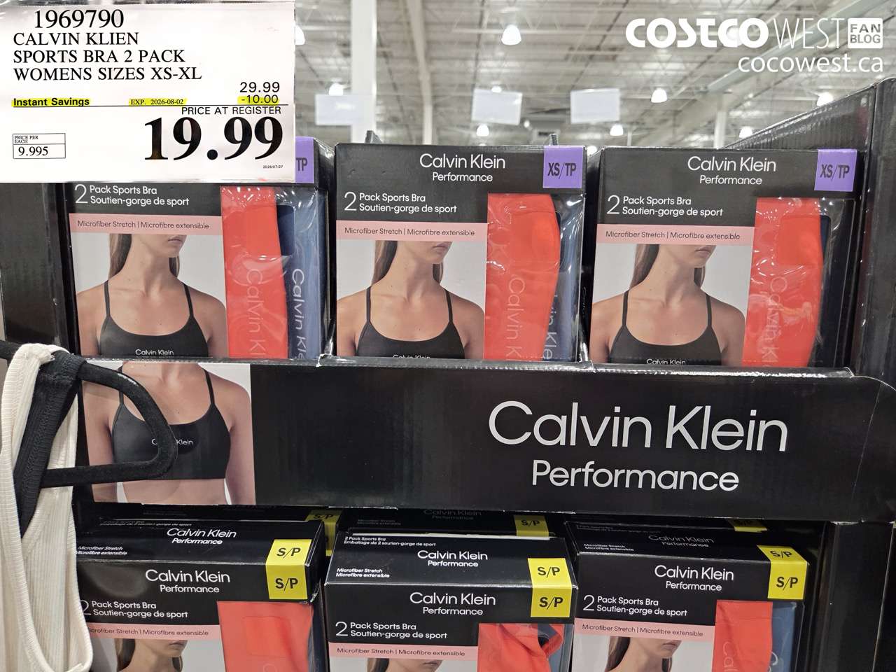 1969790 CALVIN KLIEN SPORTS BRA 2 PACK WOMENS SIZES XS-XL ($10.00 INSTANT SAVINGS EXPIRES ON 2026-08-02) $19.99