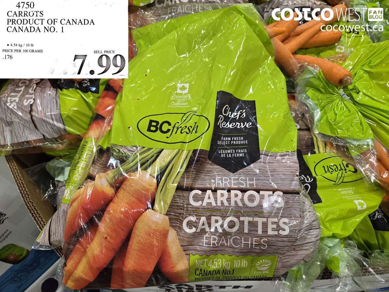 4750 CARROTS PRODUCT OF CANADA CANADA NO. 1 $7.99