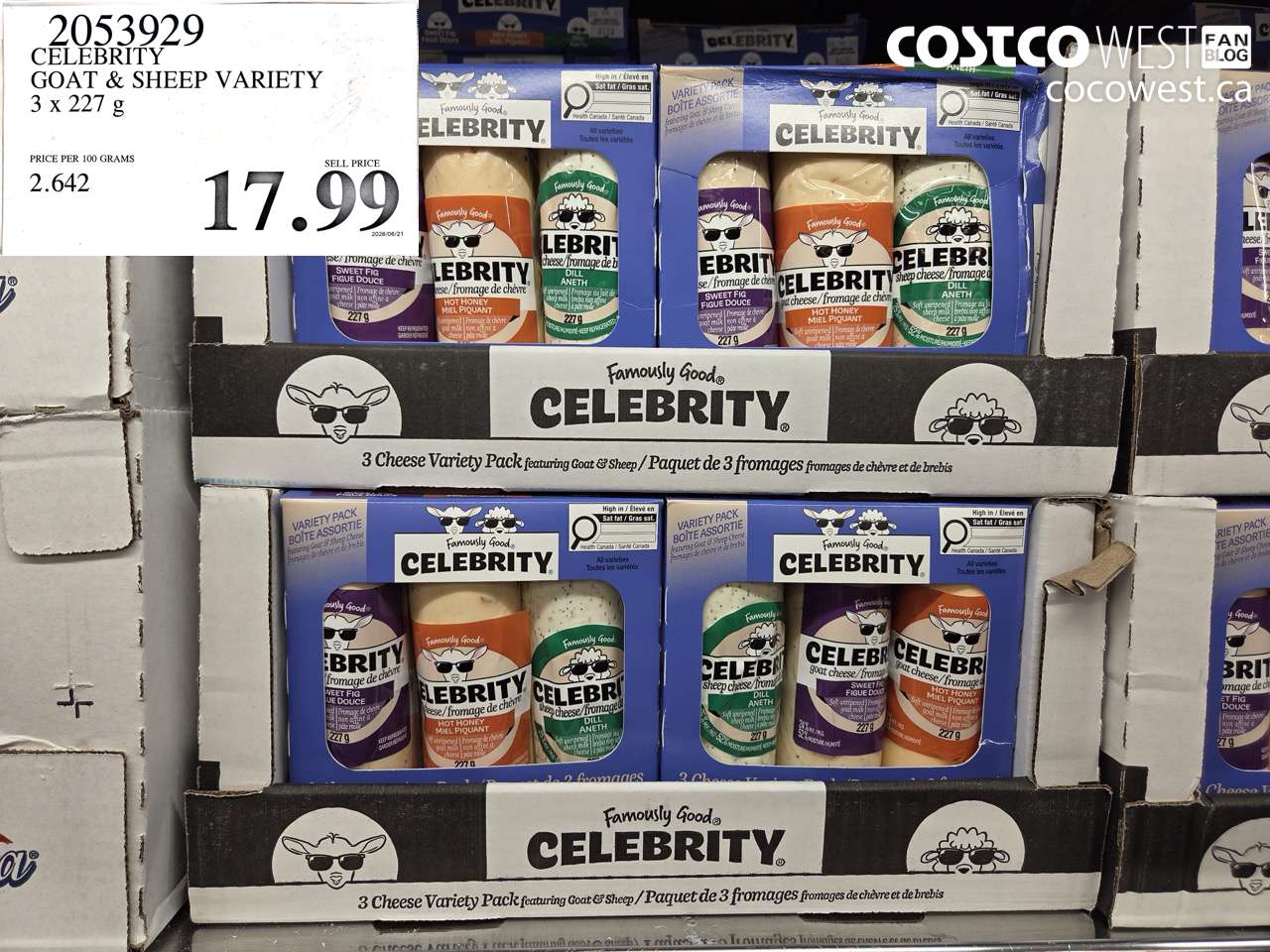 2053929 CELEBRITY GOAT & SHEEP VARIETY 3 X 227 G $17.99
