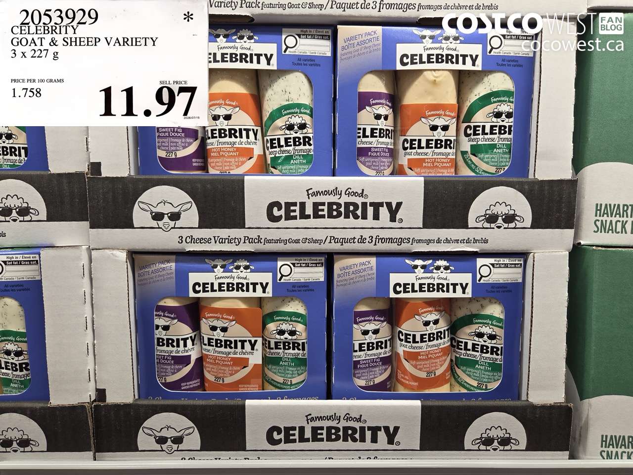 2053929 CELEBRITY GOAT & SHEEP VARIETY 3 X 227 G $11.97