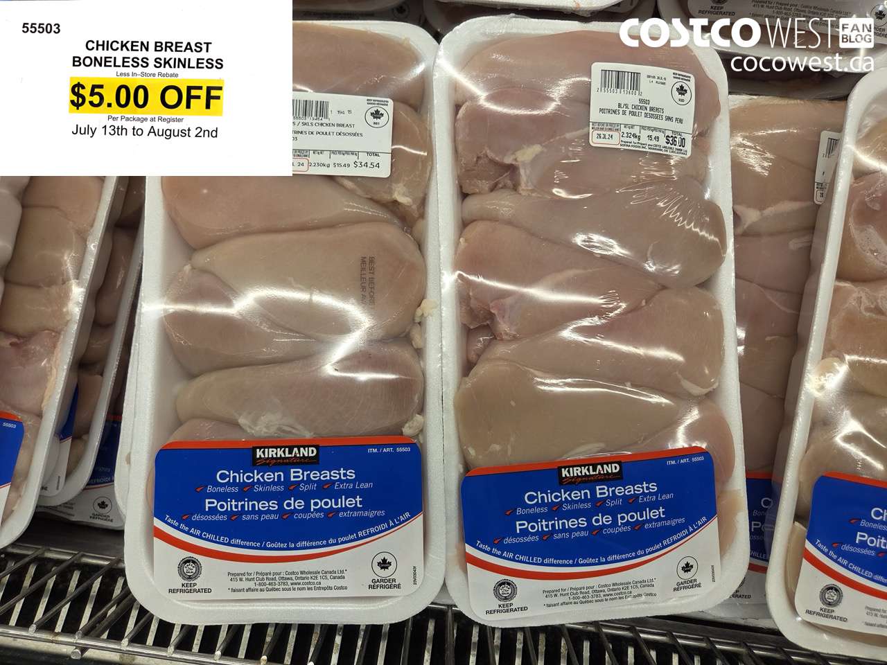 55503 CHICKEN BREAST BONELESS SKINLESS ($5.00 INSTANT SAVINGS EXPIRES ON 2026-08-02)