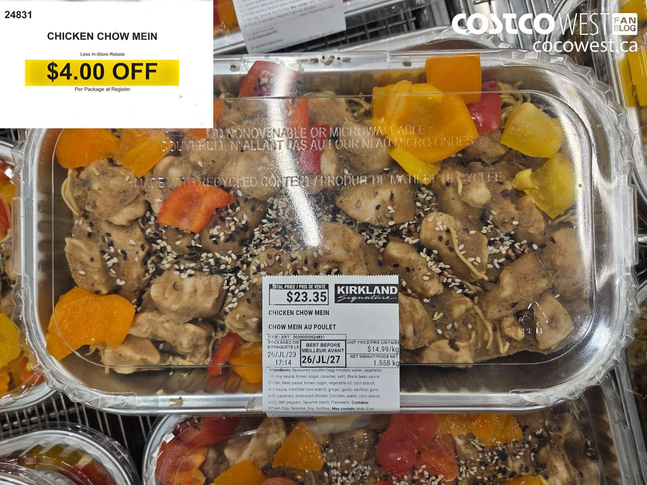 24831 CHICKEN CHOW MEIN ($4.00 INSTANT SAVINGS)
