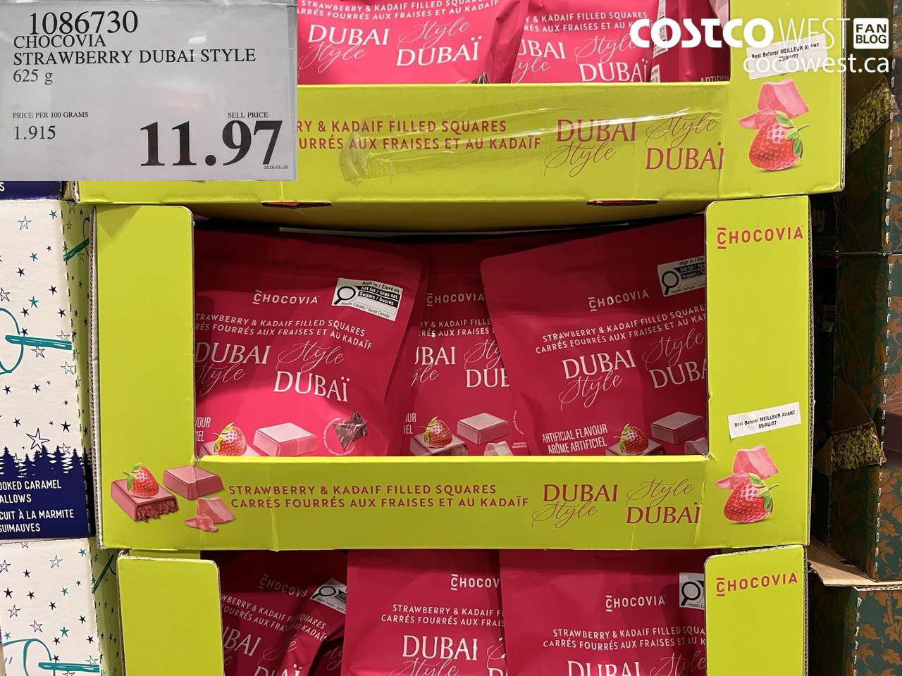 1086730 CHOCOVIA STRAWBERRY DUBAI STYLE 625 G $11.97