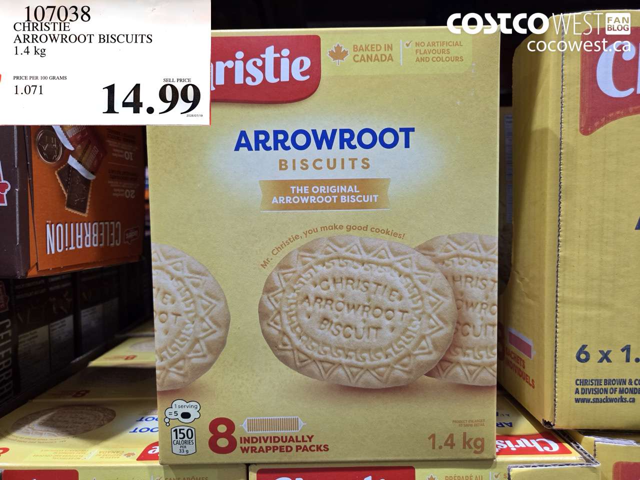 107038 CHRISTIE ARROWROOT BISCUITS 1.4 KG $14.99