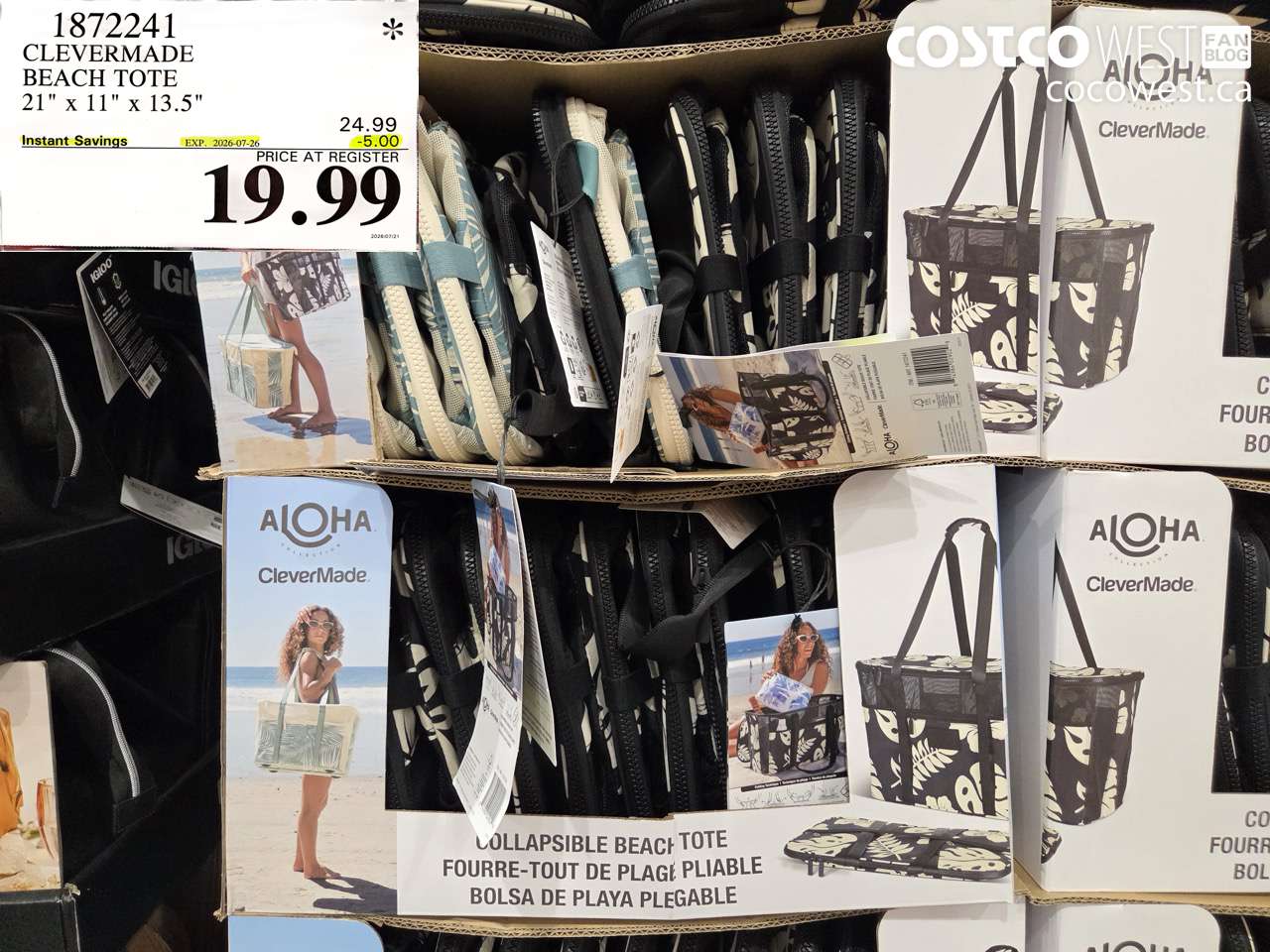 1872241 CLEVERMADE BEACH TOTE 21