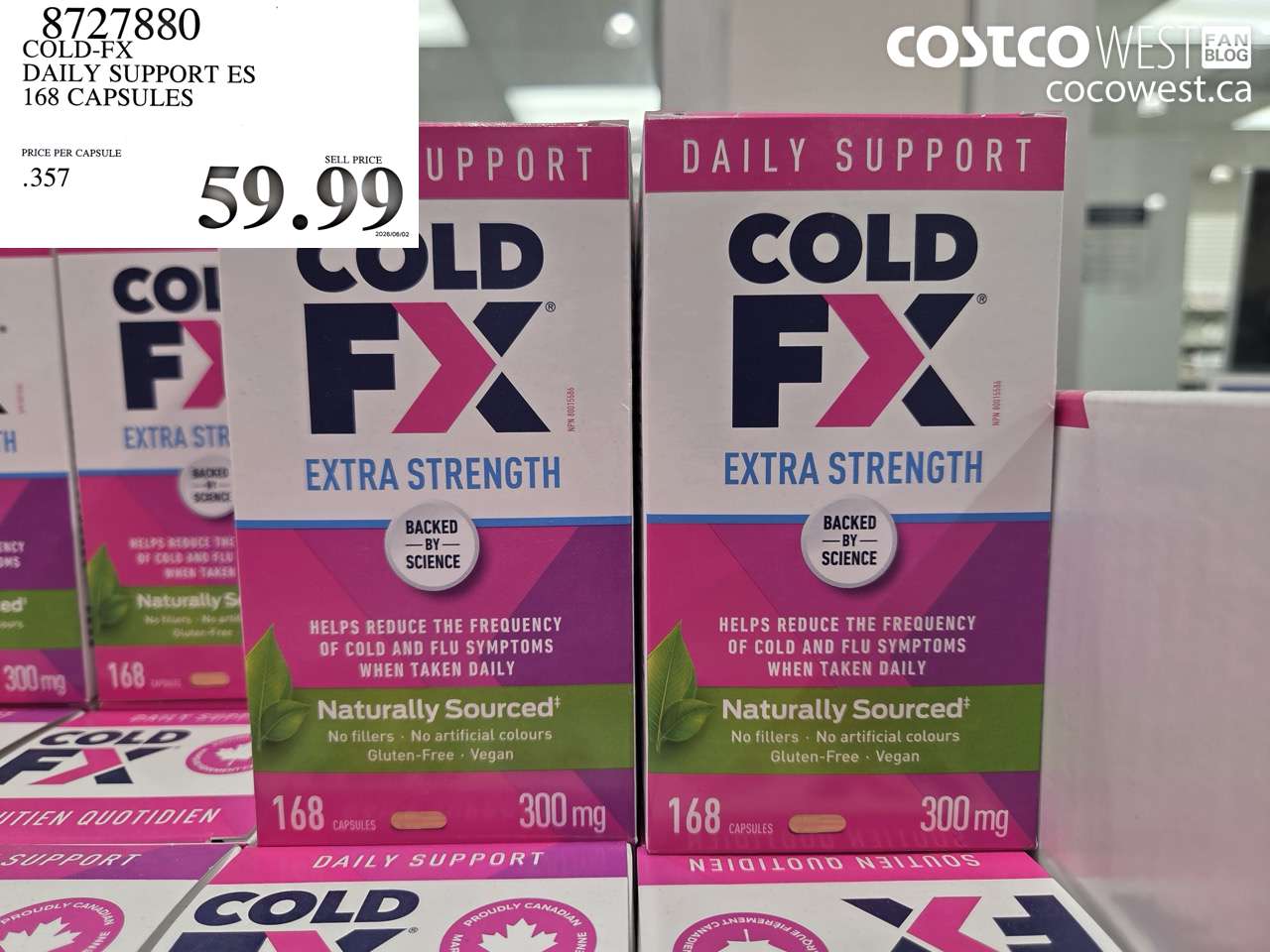 8727880 COLD-FX DAILY SUPPORT ES 168 CAPSULES $59.99