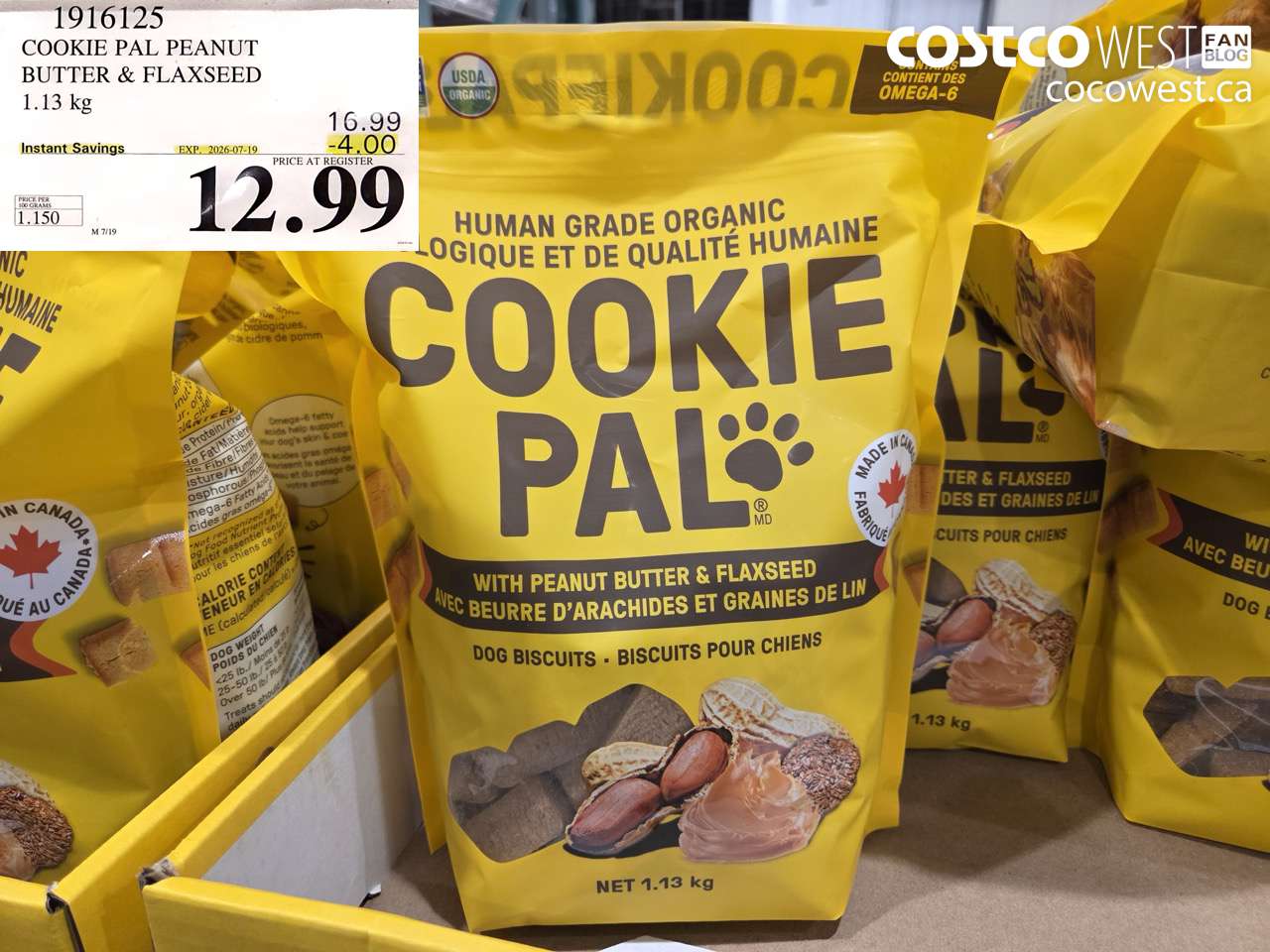 1916125 COOKIE PAL PEANUT BUTTER & FLAXSEED 1.13 KG ($4.00 INSTANT SAVINGS EXPIRES ON 2026-07-19) $12.99