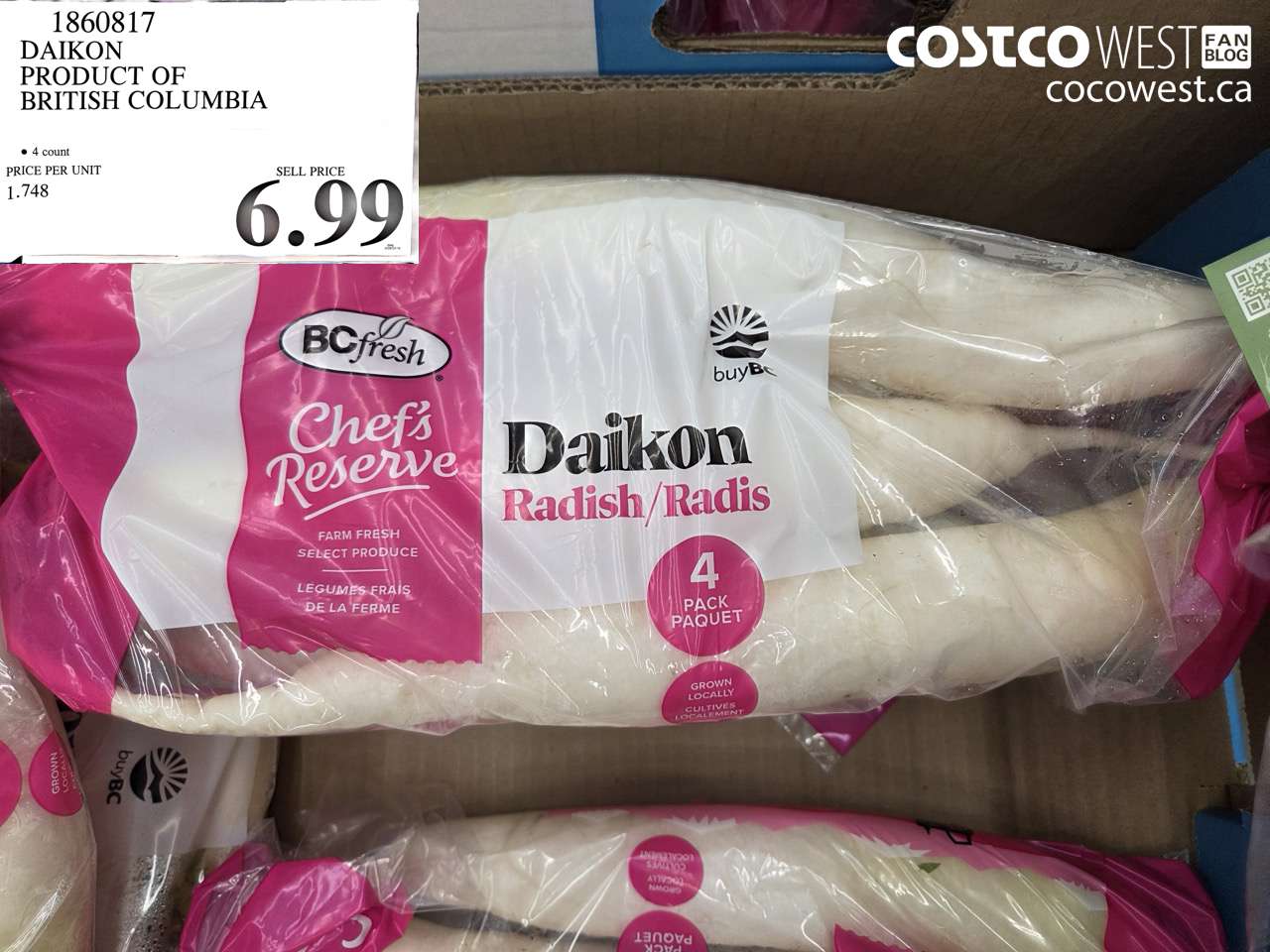 1860817 DAIKON PRODUCT OF BRITISH COLUMBIA $6.99