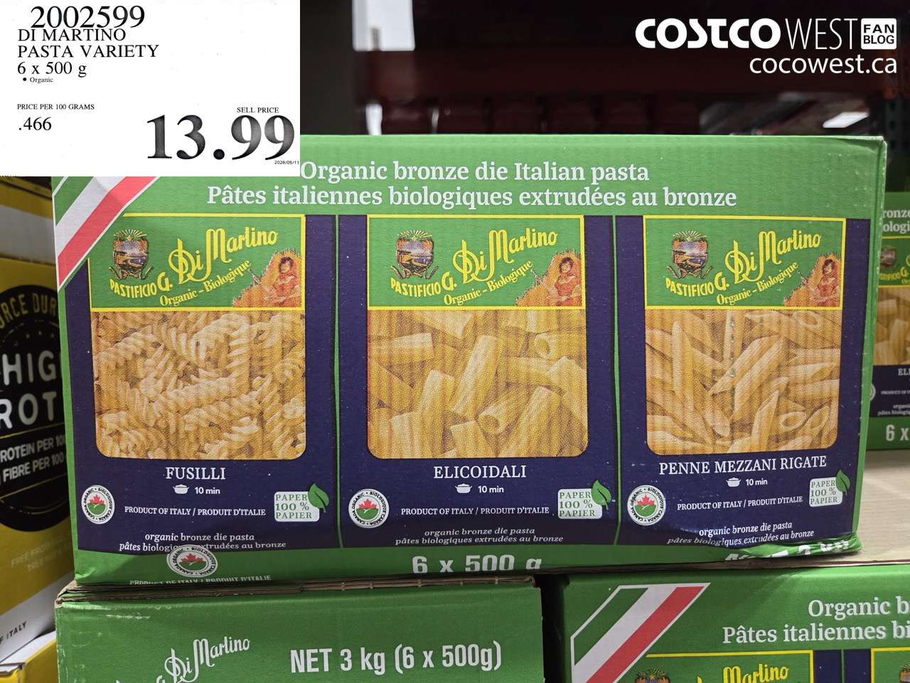 2002599 DI MARTINO PASTA VARIETY 6 X 500 G $13.99