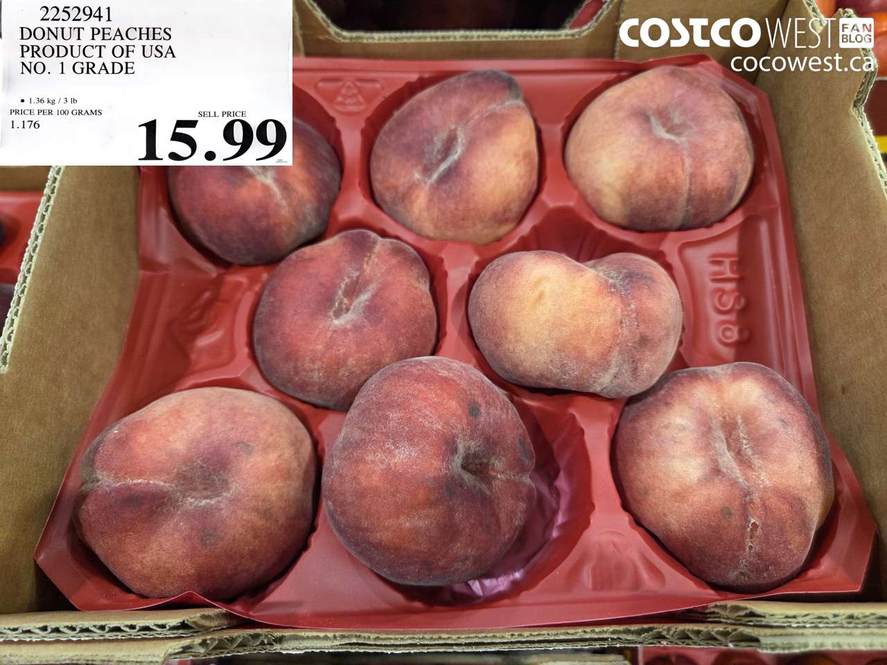 2252941 DONUT PEACHES PRODUCT OF USA NO. 1 GRADE $15.99