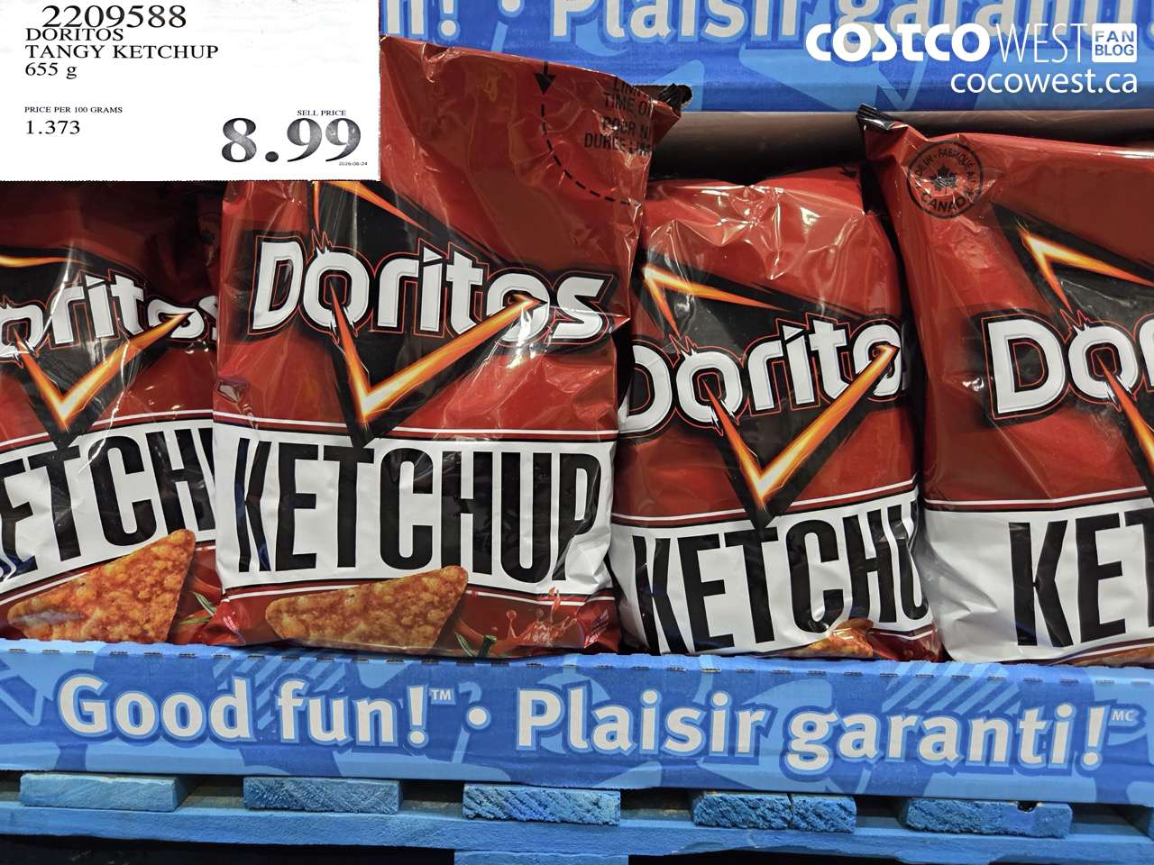 2209588 DORITOS TANGY KETCHUP 655 G $8.99