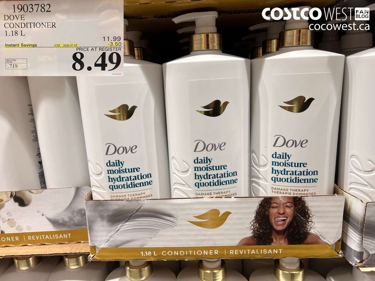 1903782 DOVE CONDITIONER 1.18 L ($3.50 INSTANT SAVINGS EXPIRES ON 2026-07-05) $8.49