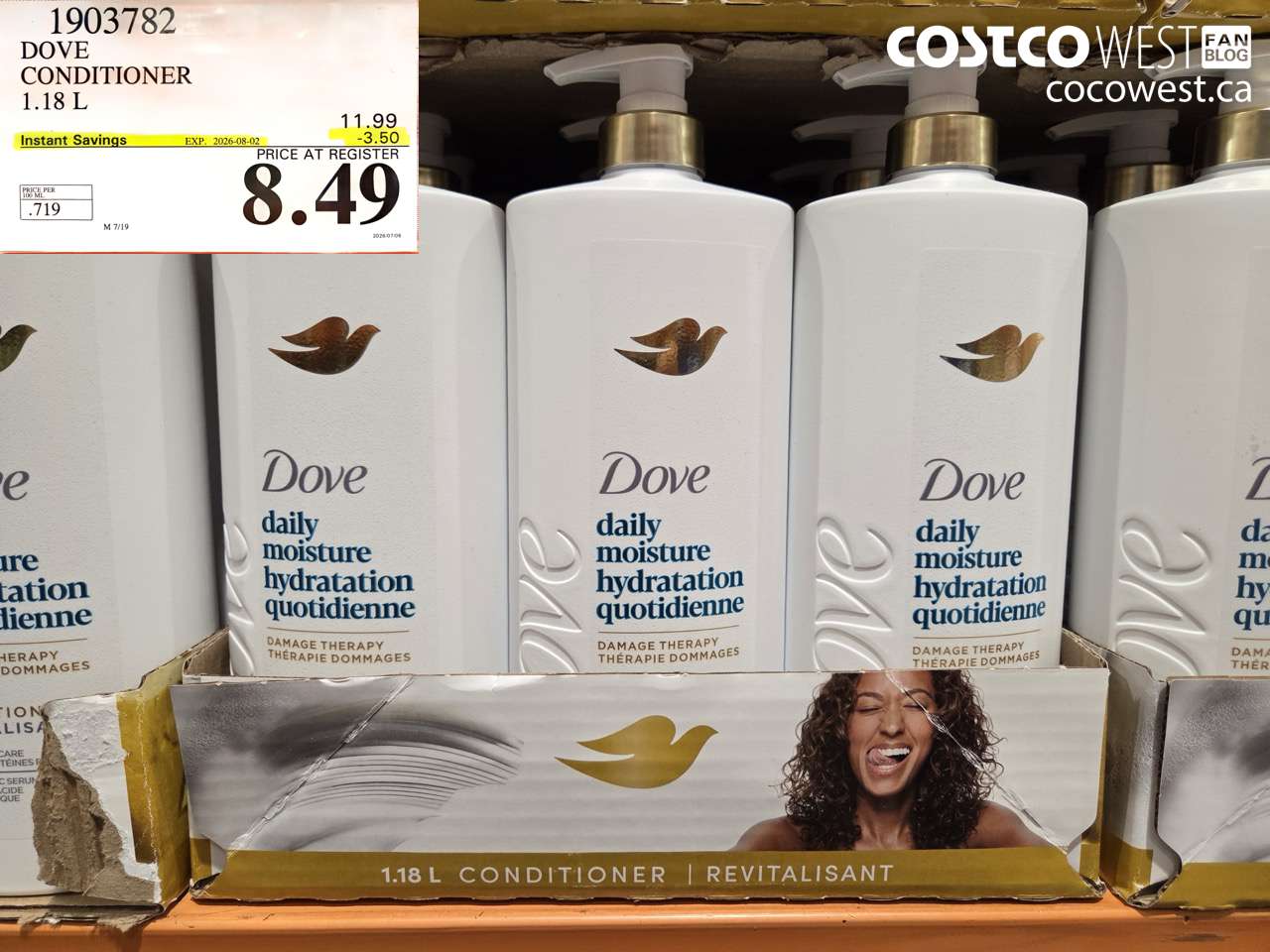 1903782 DOVE CONDITIONER 1.18 L ($3.50 INSTANT SAVINGS EXPIRES ON 2026-08-02) $8.49