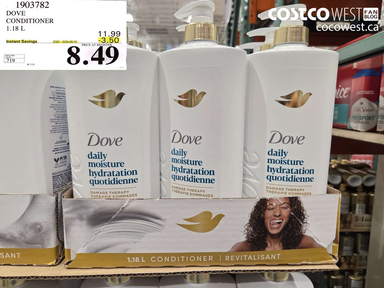1903782 DOVE CONDITIONER 1.18 L ($3.50 INSTANT SAVINGS EXPIRES ON 2026-08-02) $8.49