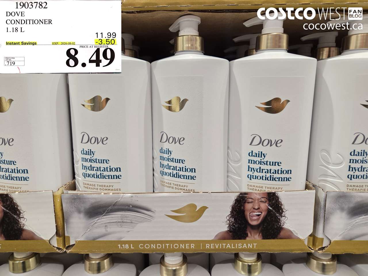 1903782 DOVE CONDITIONER 1.18 L ($3.50 INSTANT SAVINGS EXPIRES ON 2026-08-02) $8.49