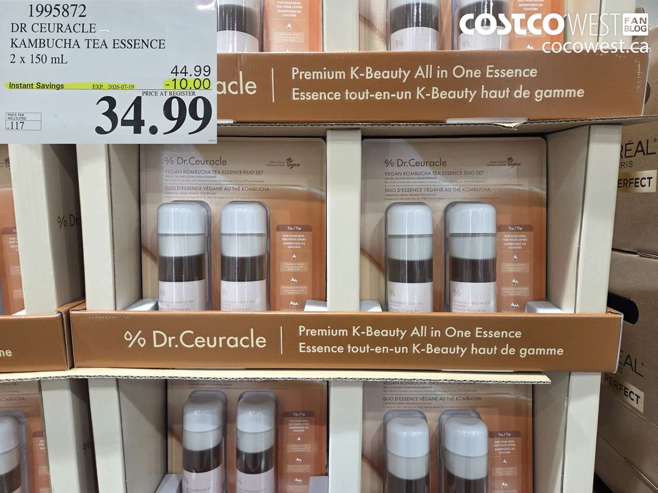 1995872 DR CEURACLE KAMBUCHA TEA ESSENCE 2 X 150 ML ($10.00 INSTANT SAVINGS EXPIRES ON 2026-07-19) $34.99