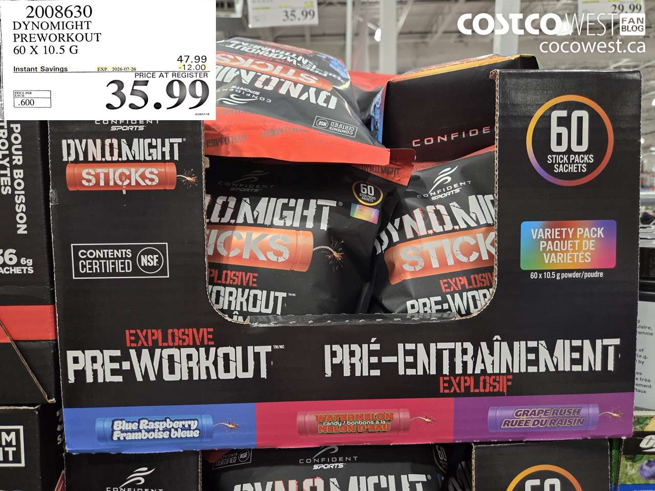 2008630 DYNOMIGHT PREWORKOUT 60 X 10.5 G ($12.00 INSTANT SAVINGS EXPIRES ON 2026-07-26) $35.99