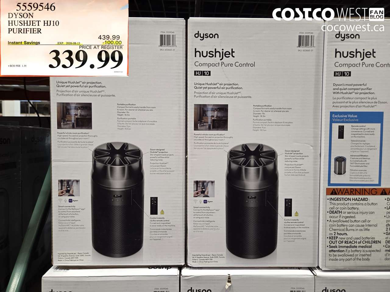 5559546 DYSON HUSHJET HJ10 PURIFIER ($100.00 INSTANT SAVINGS EXPIRES ON 2026-08-13) $339.99