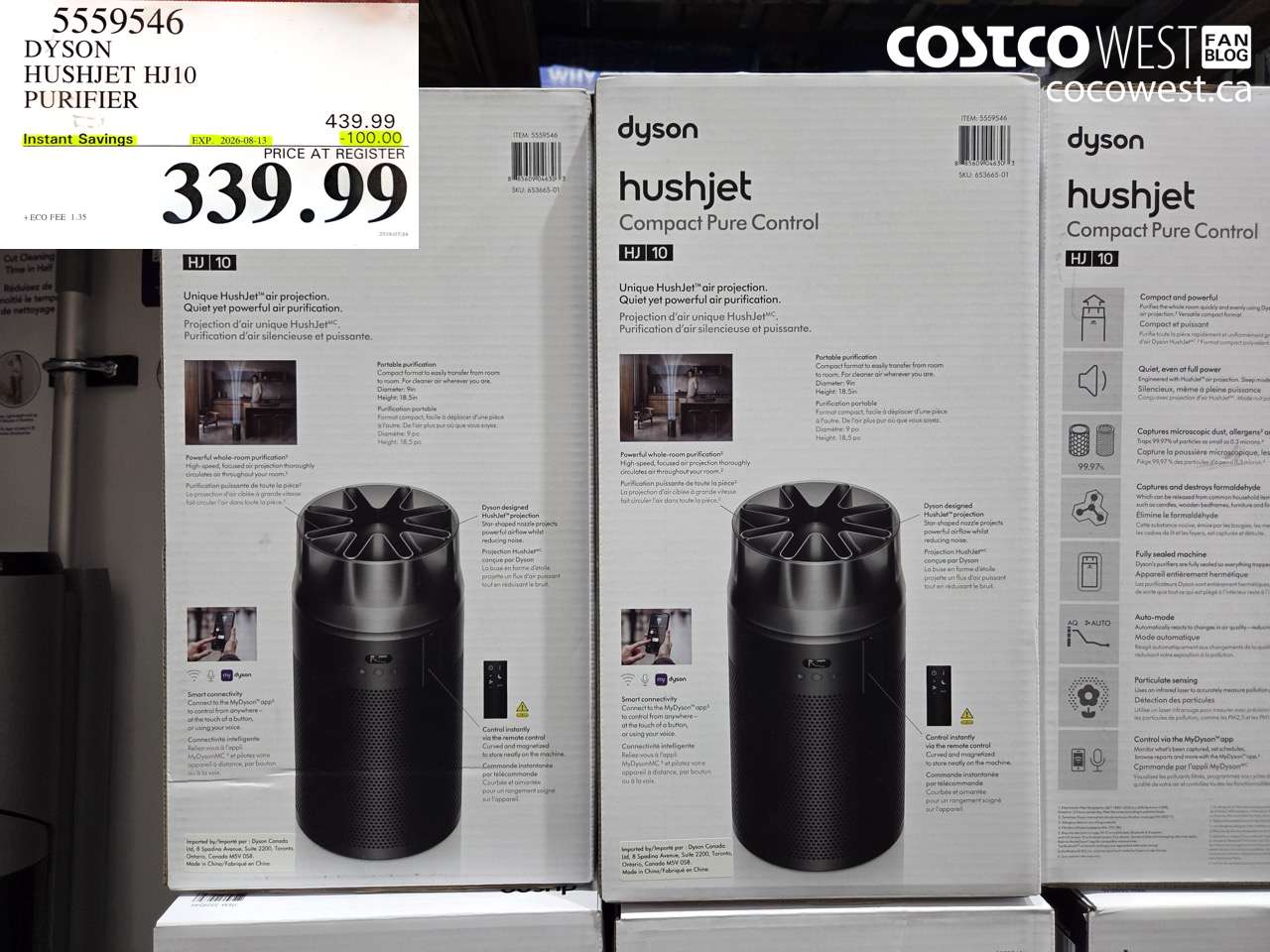 5559546 DYSON HUSHJET HJ10 PURIFIER ($100.00 INSTANT SAVINGS EXPIRES ON 2026-08-13) $339.99