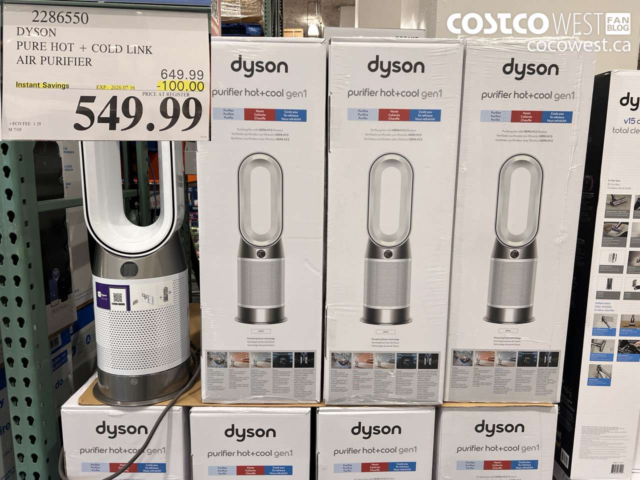 2286550 DYSON PURE HOT + COLD LINK AIR PURIFIER ($100.00 INSTANT SAVINGS EXPIRES ON 2026-07-16) $549.99