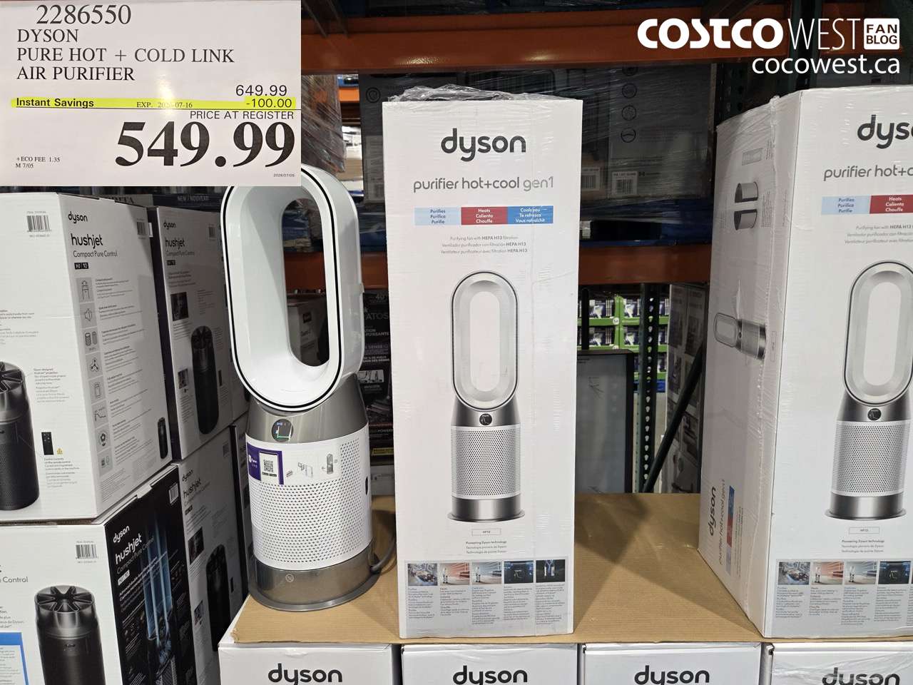 2286550 DYSON PURE HOT + COLD LINK AIR PURIFIER ($100.00 INSTANT SAVINGS EXPIRES ON 2026-07-16) $549.99