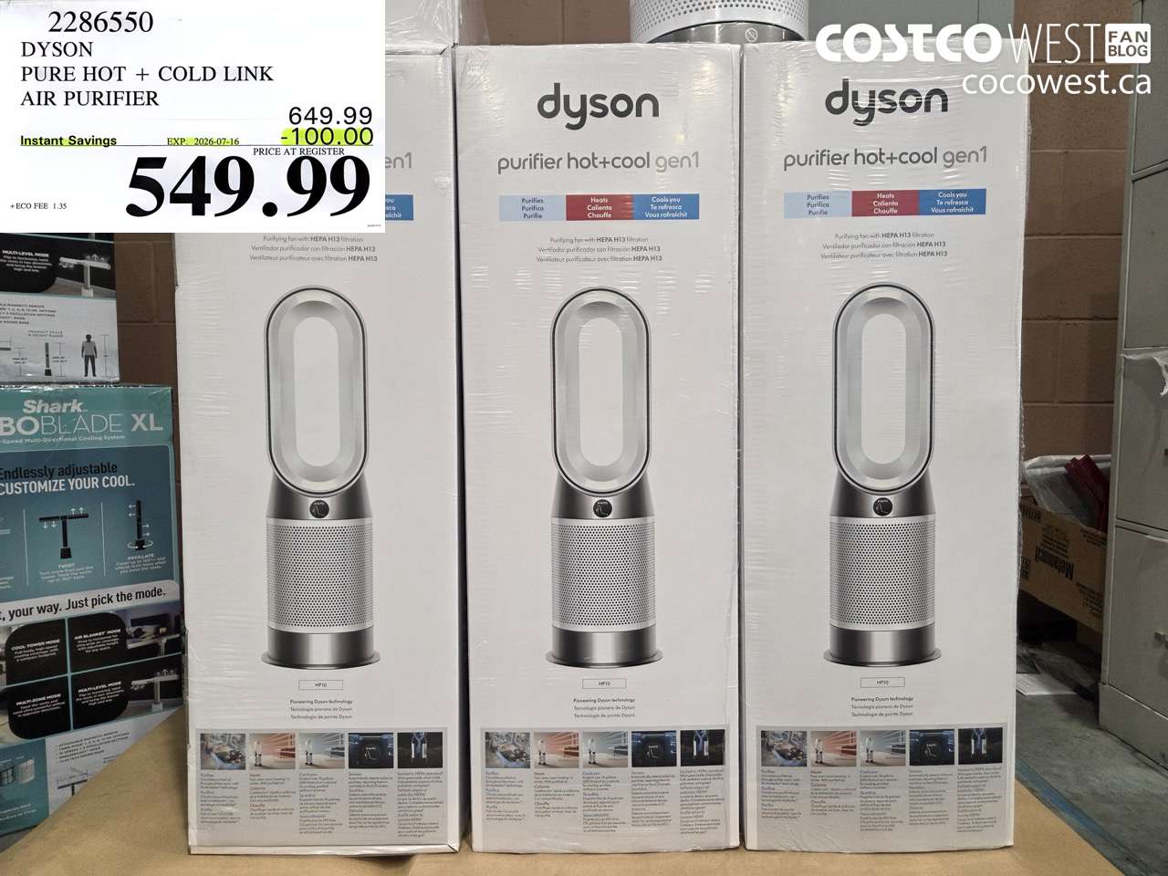2286550 DYSON PURE HOT + COLD LINK AIR PURIFIER ($100.00 INSTANT SAVINGS EXPIRES ON 2026-07-16) $549.99