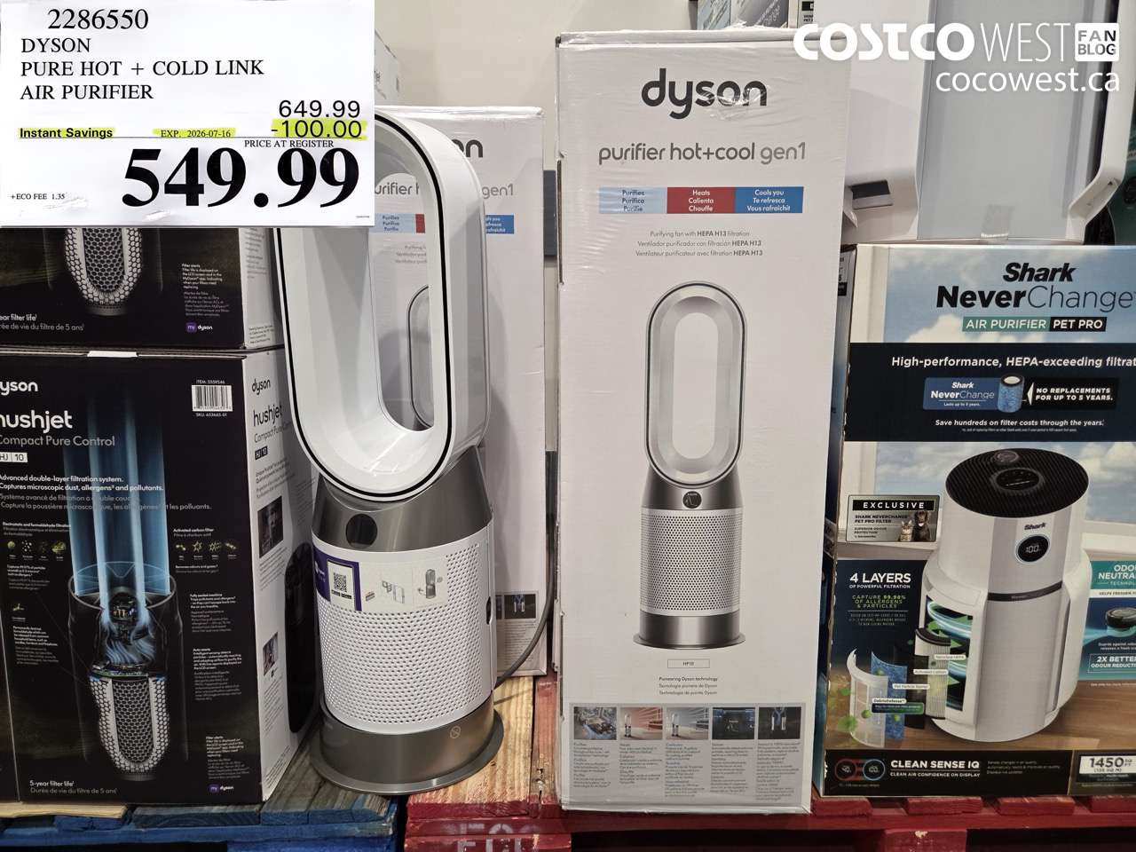 2286550 DYSON PURE HOT + COLD LINK AIR PURIFIER ($100.00 INSTANT SAVINGS EXPIRES ON 2026-07-16) $549.99