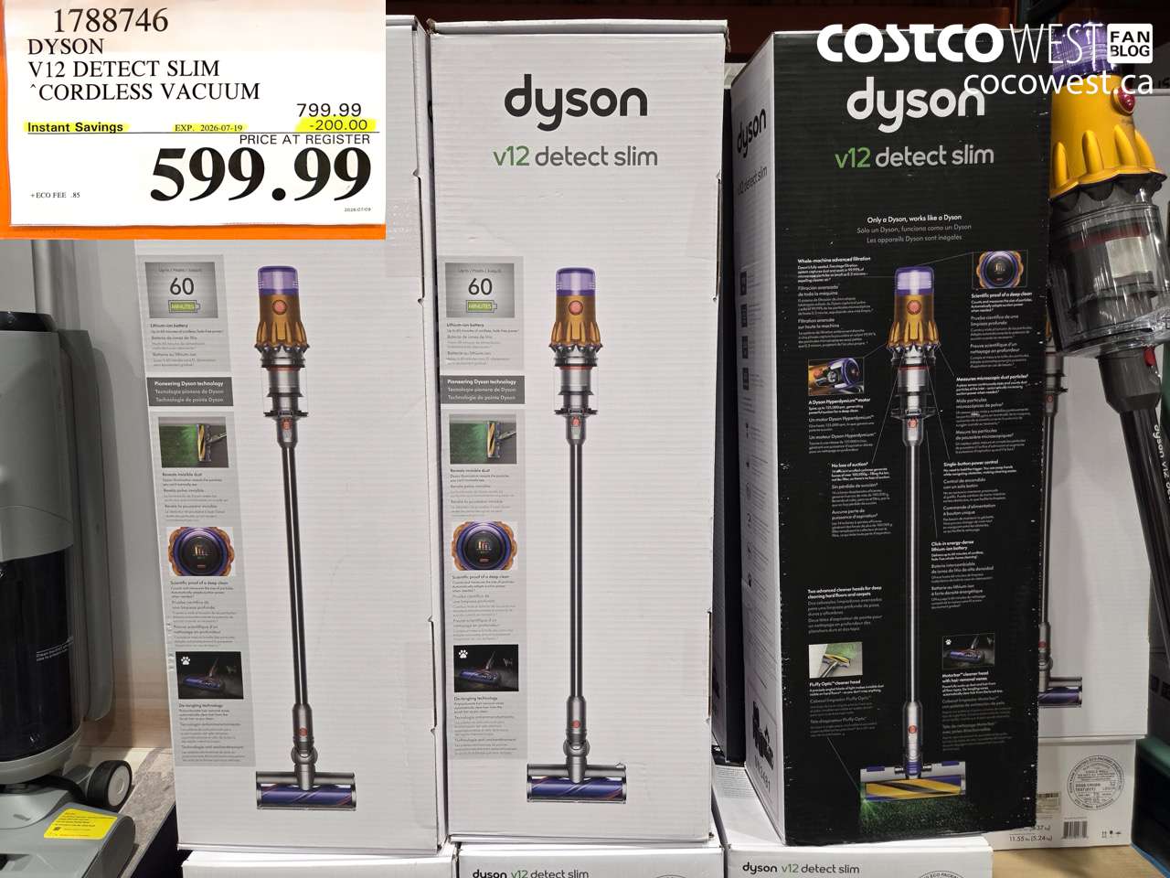 1788746 DYSON V12 DETECT SLIM CORDLESS VACUUM ($200.00 INSTANT SAVINGS EXPIRES ON 2026-07-19) $599.99
