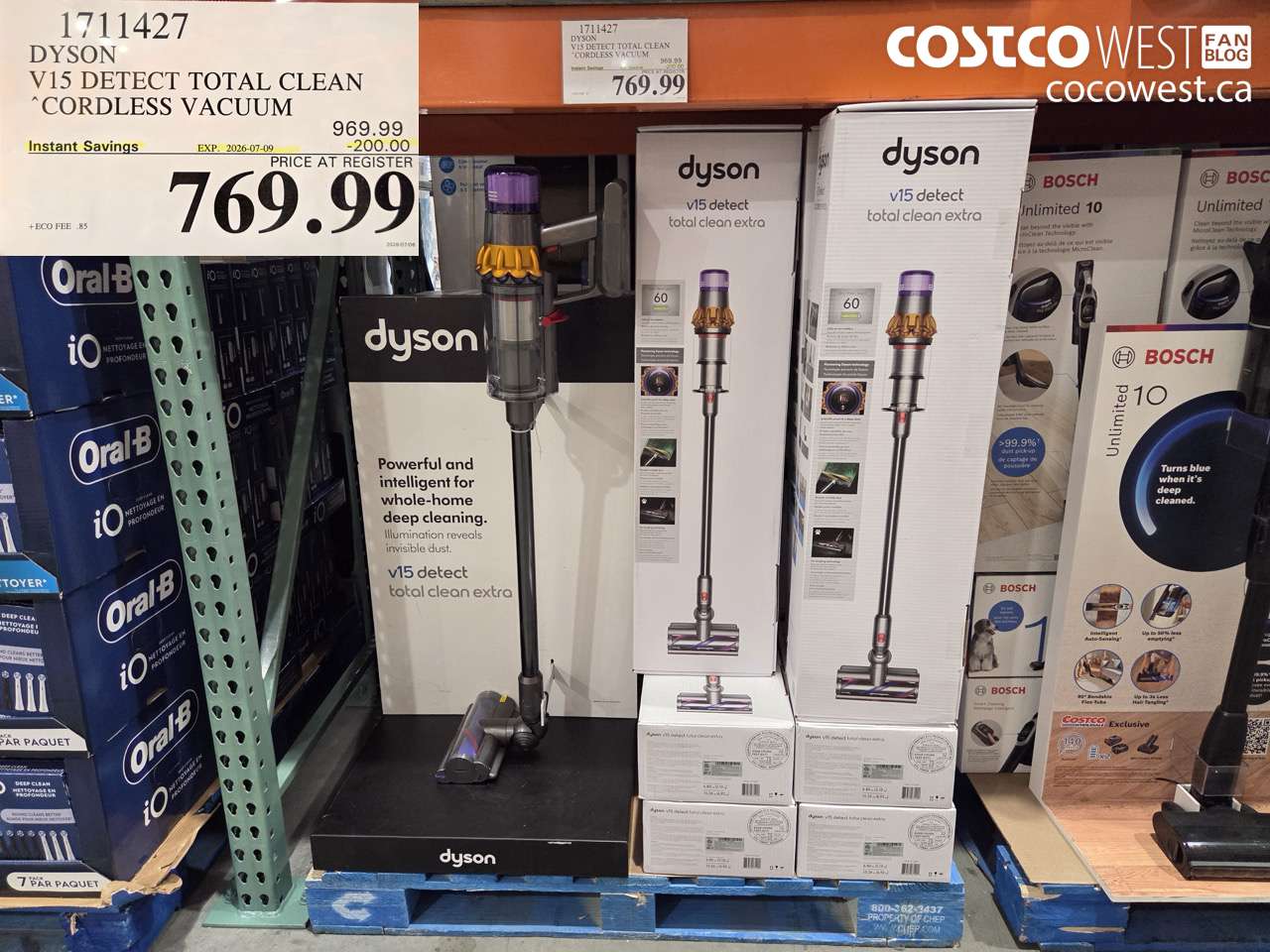 1711427 DYSON V15 DETECT TOTAL CLEAN CORDLESS VACUUM ($200.00 INSTANT SAVINGS EXPIRES ON 2026-07-09) $769.99