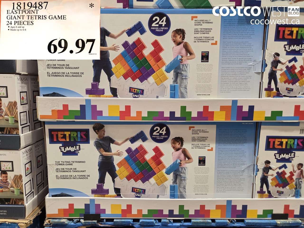 1819487 EASTPOINT GIANT TETRIS GAME 24 PIECES $69.97