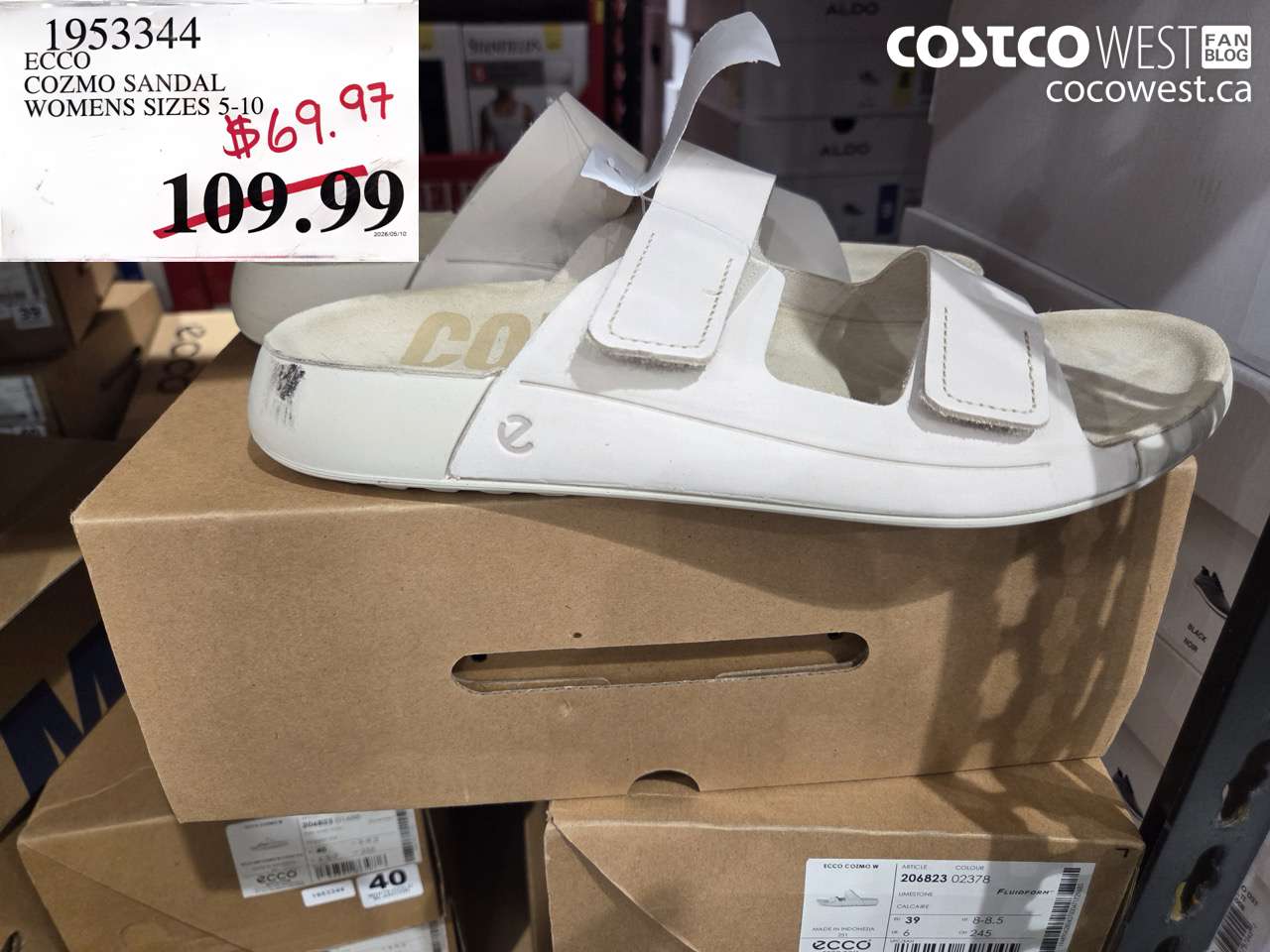 1953344 ECCO COZMO SANDAL WOMENS SIZES 5-10 $69.97