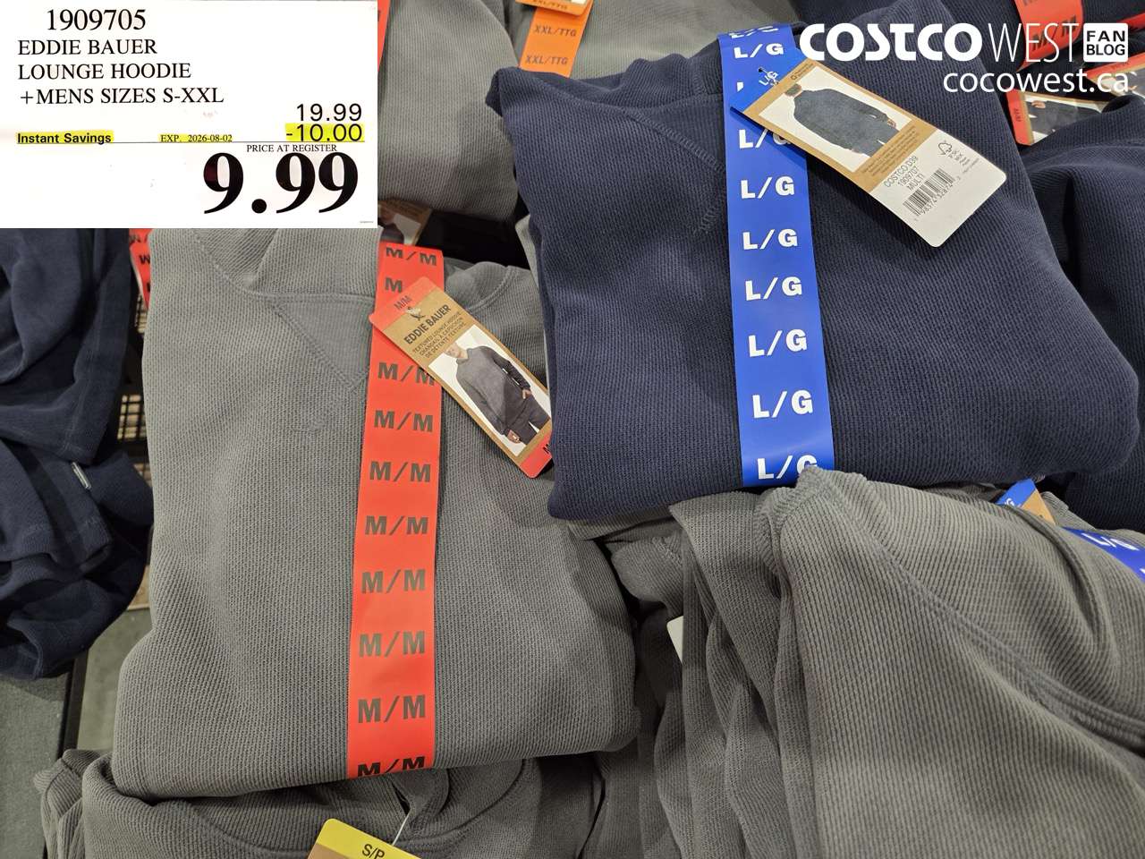 1909705 EDDIE BAUER LOUNGE HOODIE + MENS SIZES S-XXL ($10.00 INSTANT SAVINGS EXPIRES ON 2026-08-02) $9.99