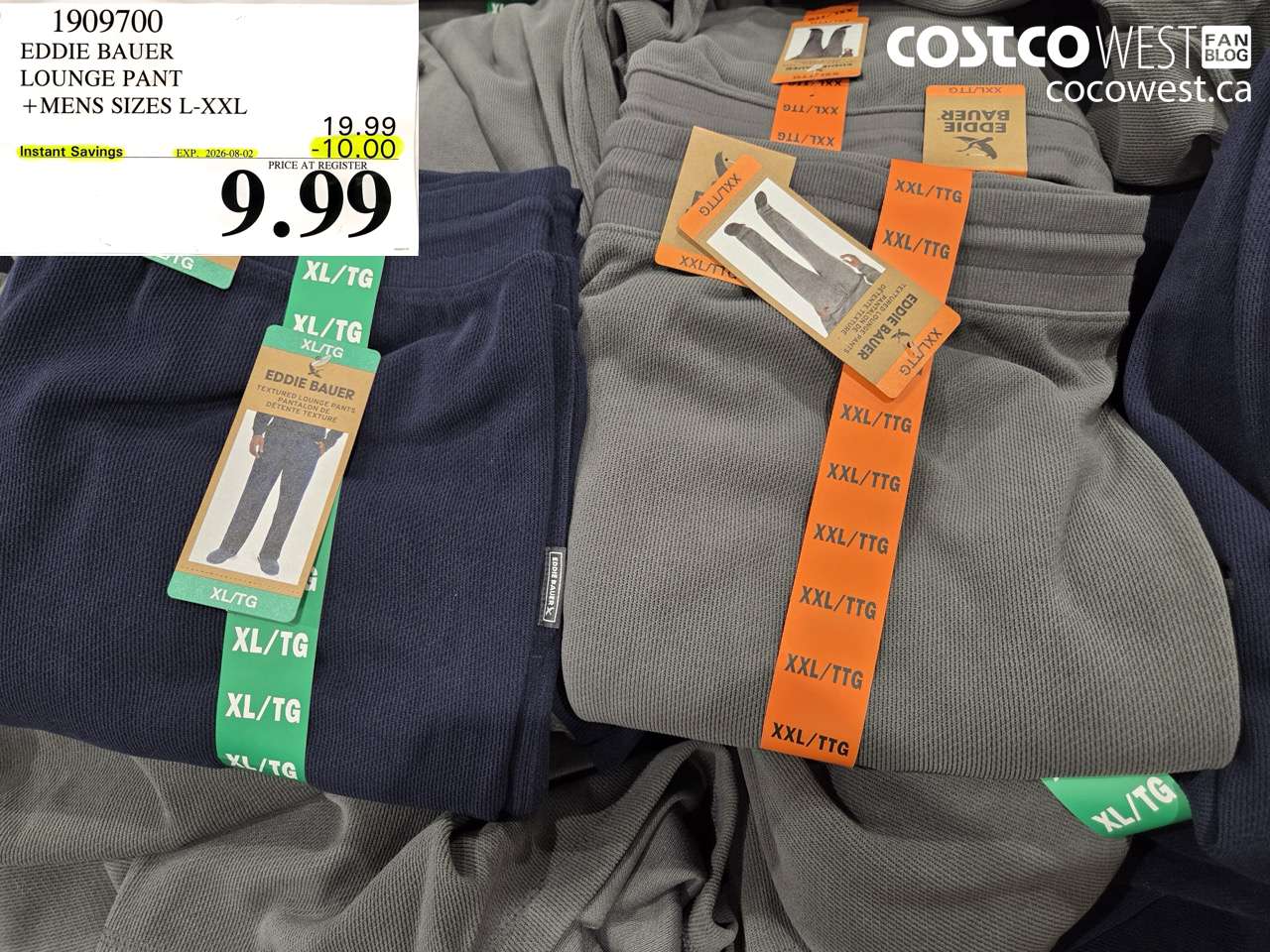 1909700 EDDIE BAUER LOUNGE PANT MENS SIZES L-XXL ($10.00 INSTANT SAVINGS EXPIRES ON 2026-08-02) $9.99