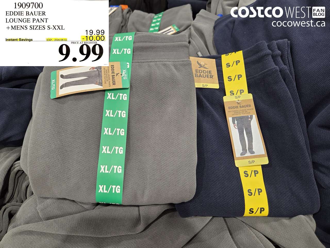 1909700 EDDIE BAUER LOUNGE PANT MENS SIZES S-XXL ($10.00 INSTANT SAVINGS EXPIRES ON 2026-08-02) $9.99
