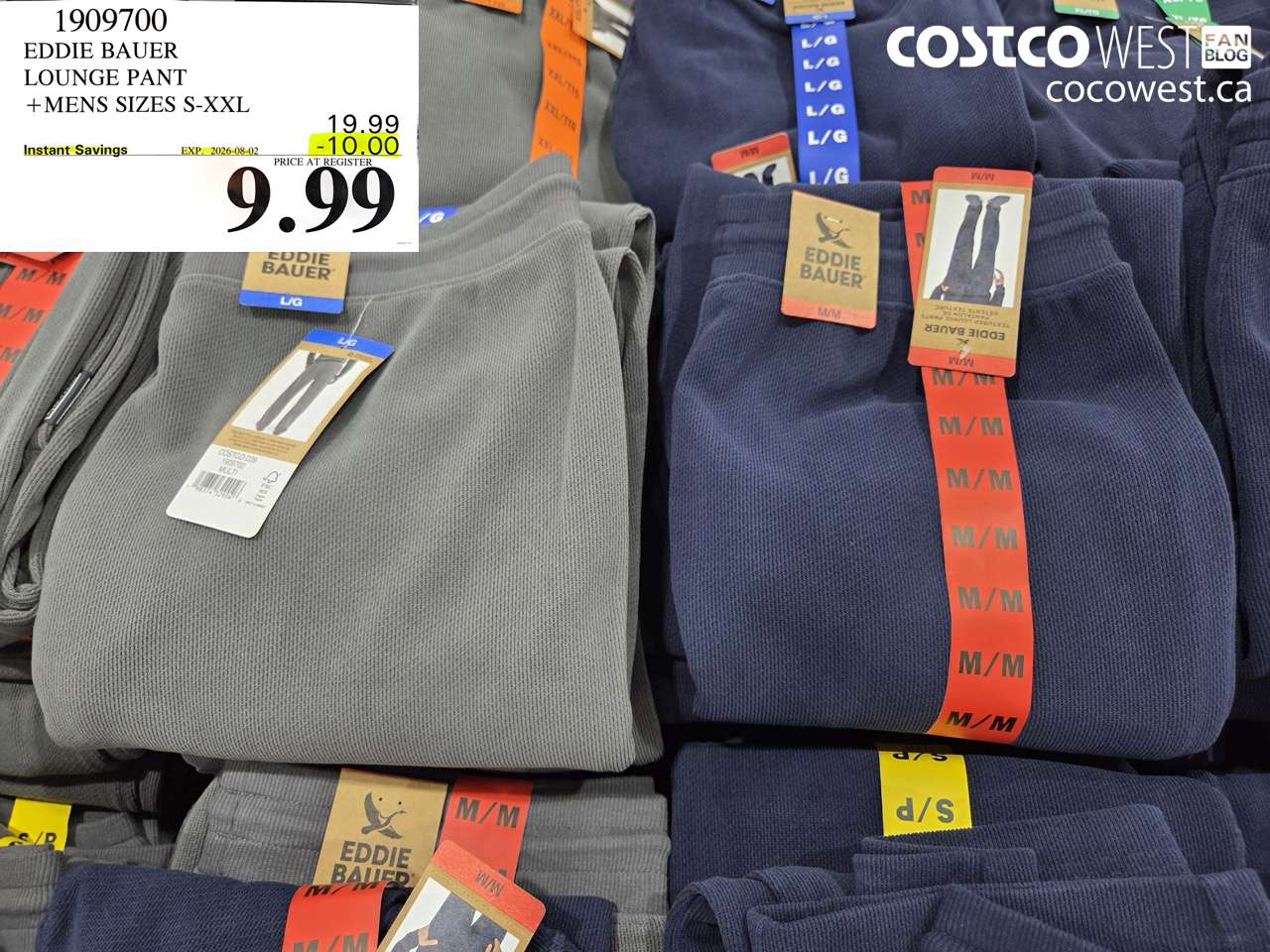 1909700 EDDIE BAUER LOUNGE PANT MENS SIZES S-XXL ($10.00 INSTANT SAVINGS EXPIRES ON 2026-08-02) $9.99