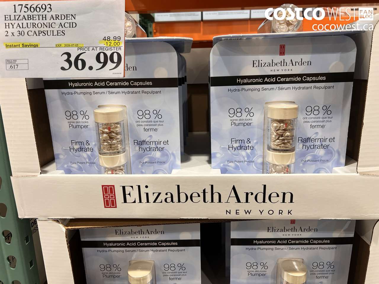 1756693 ELIZABETH ARDEN HYALURONIC ACID 2 X 30 CAPSULES ($12.00 INSTANT SAVINGS EXPIRES ON 2026-07-05) $36.99