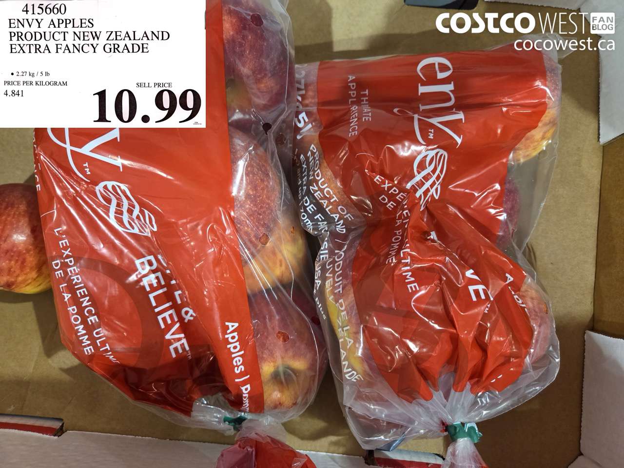 415660 ENVY APPLES PRODUCT NEW ZEALAND EXTRA FANCY GRADE $10.99