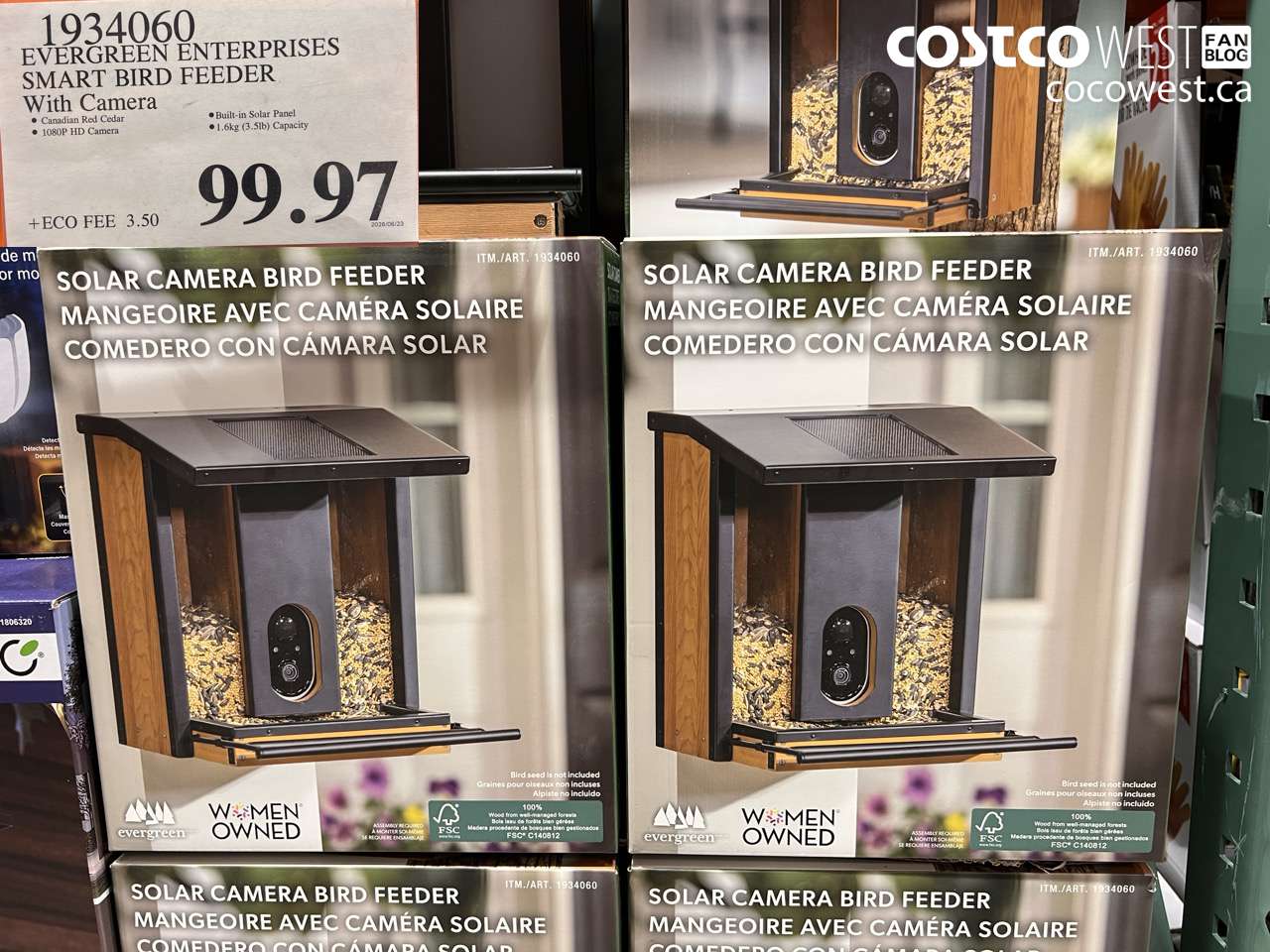 1934060 EVERGREEN ENTERPRISES SMART BIRD FEEDER WITH CAMERA $99.97