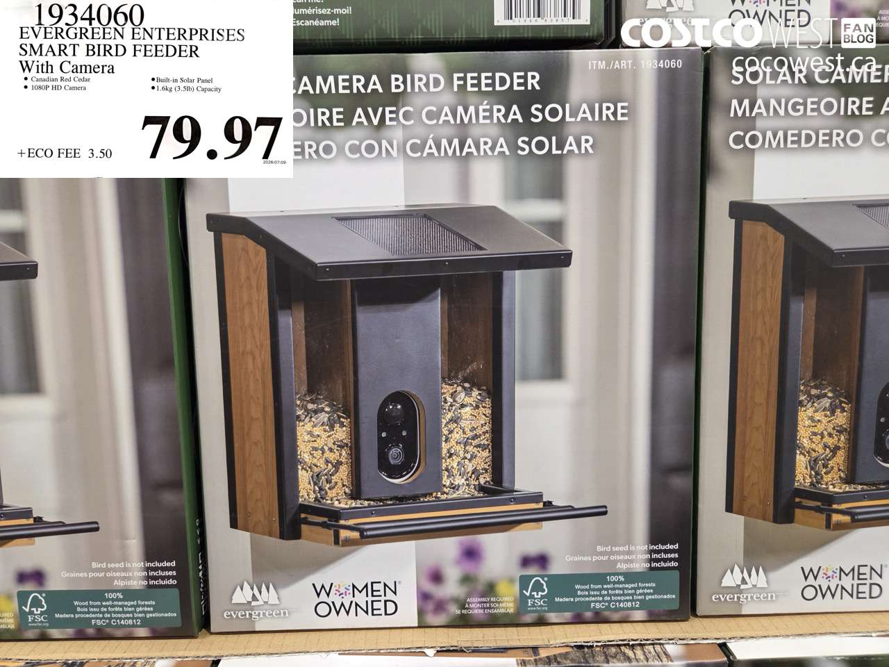 1934060 EVERGREEN ENTERPRISES SMART BIRD FEEDER WITH CAMERA $79.97
