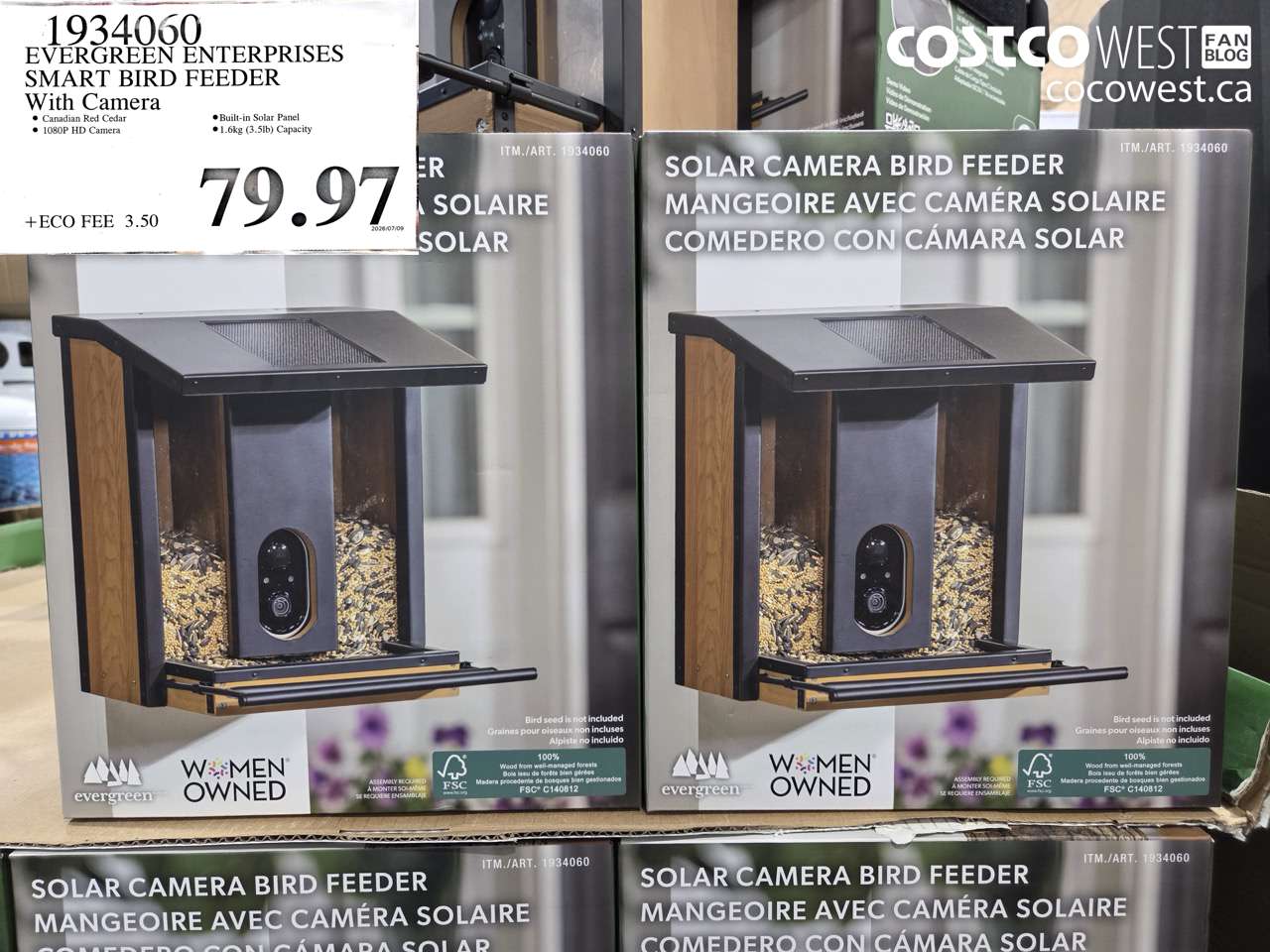 1934060 EVERGREEN ENTERPRISES SMART BIRD FEEDER WITH CAMERA $79.97