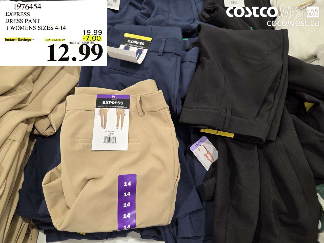 1976454 EXPRESS DRESS PANT WOMENS SIZES 4-14 ($7.00 INSTANT SAVINGS EXPIRES ON 2026-07-19) $12.99