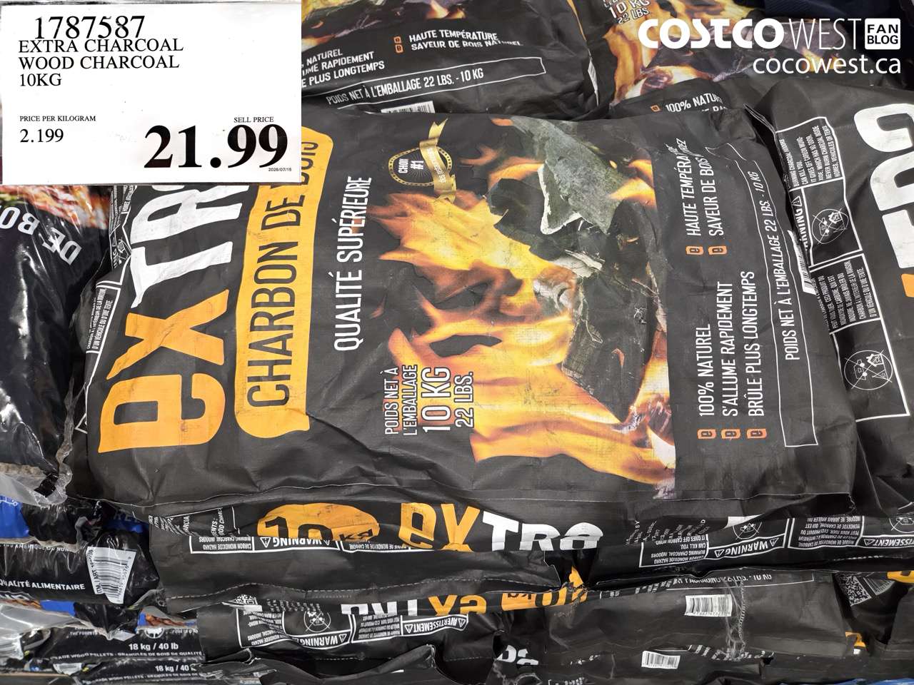 1787587 EXTRA CHARCOAL WOOD CHARCOAL 10KG $21.99