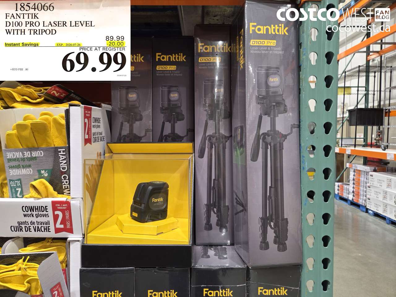 1854066 FANTTIK D100 PRO LASER LEVEL WITH TRIPOD ($20.00 INSTANT SAVINGS EXPIRES ON 2026-07-26) $69.99