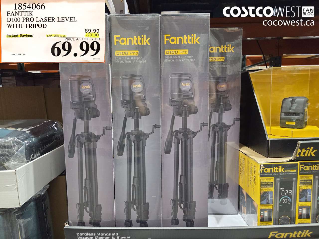 1854066 FANTTIK D100 PRO LASER LEVEL WITH TRIPOD ($20.00 INSTANT SAVINGS EXPIRES ON 2026-07-26) $69.99