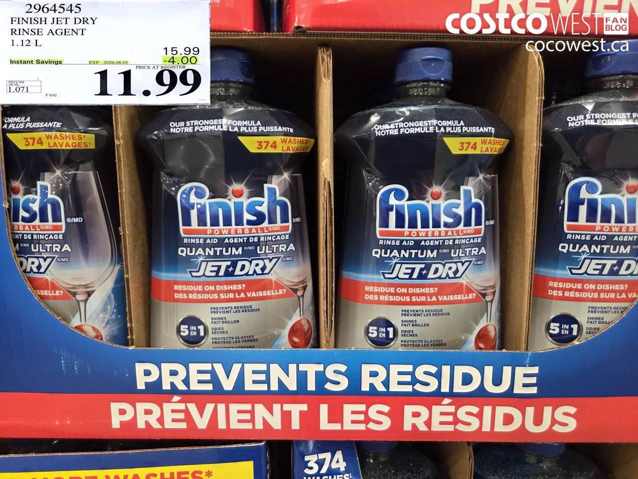 2964545 FINISH JET DRY RINSE AGENT 1.12 L ($4.00 INSTANT SAVINGS EXPIRES ON 2026-08-02) $11.99
