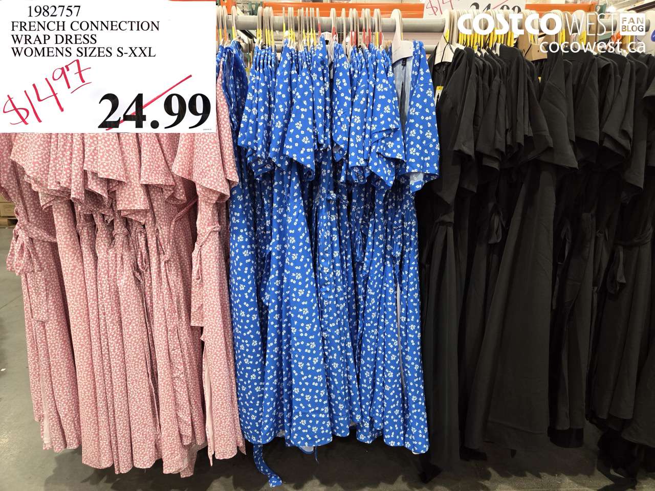 1982757 FRENCH CONNECTION WRAP DRESS WOMENS SIZES S-XXL $14.97
