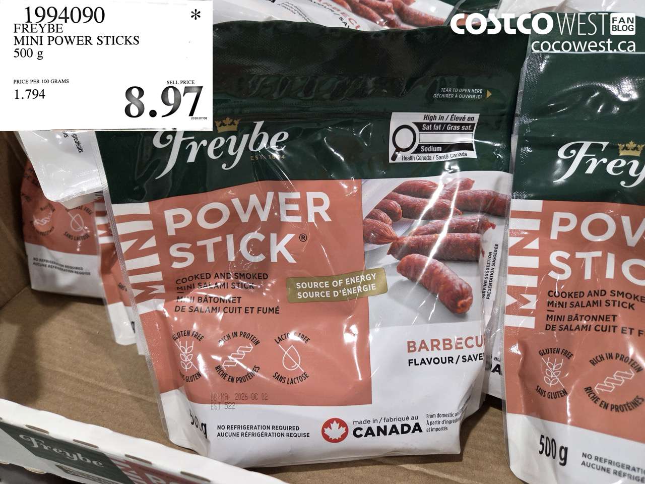 1994090 FREYBE MINI POWER STICKS 500 G $8.97