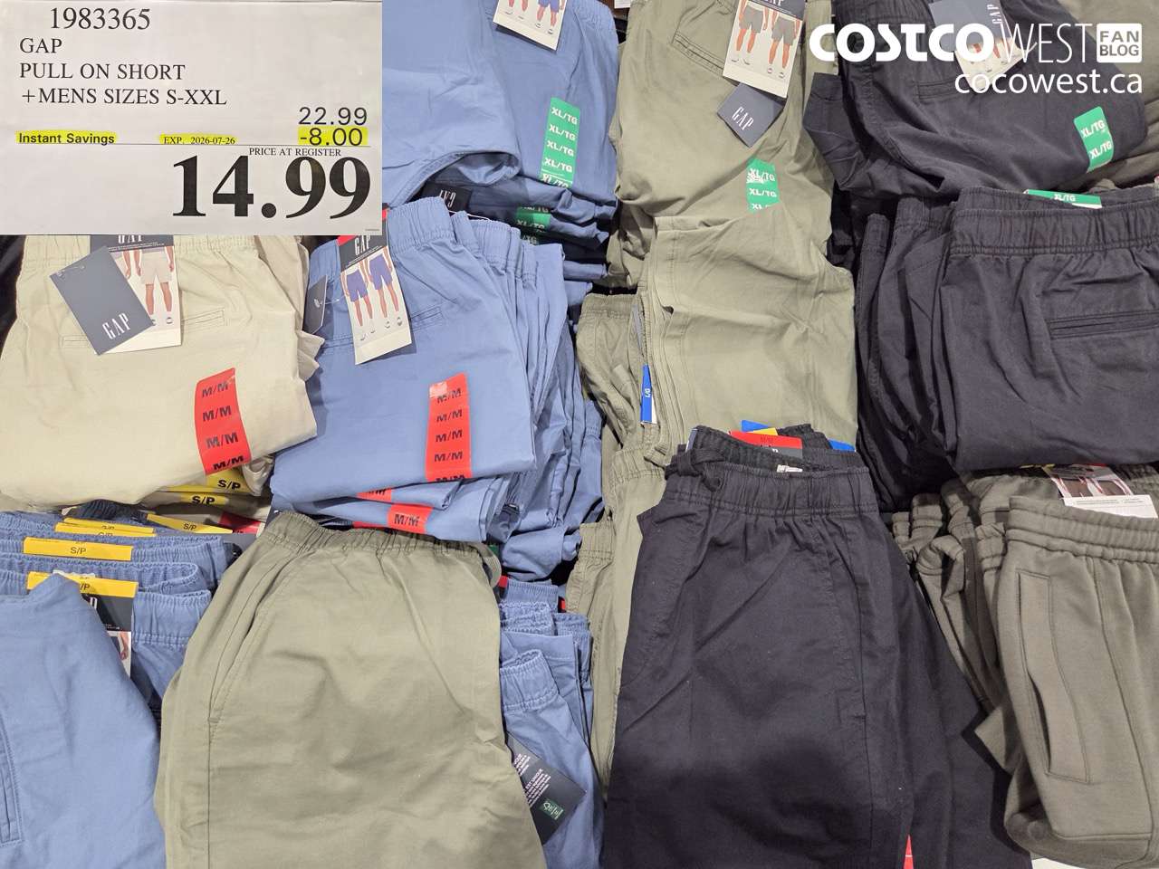 1983365 GAP PULL ON SHORT +MENS SIZES S-XXL ($8.00 INSTANT SAVINGS EXPIRES ON 2026-07-26) $14.99