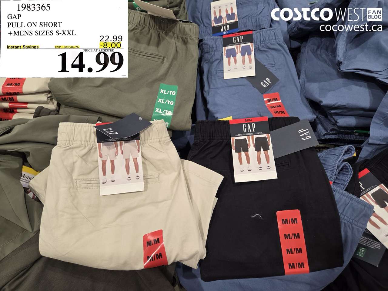 1983365 GAP PULL ON SHORT +MENS SIZES S-XXL ($8.00 INSTANT SAVINGS EXPIRES ON 2026-07-26) $14.99