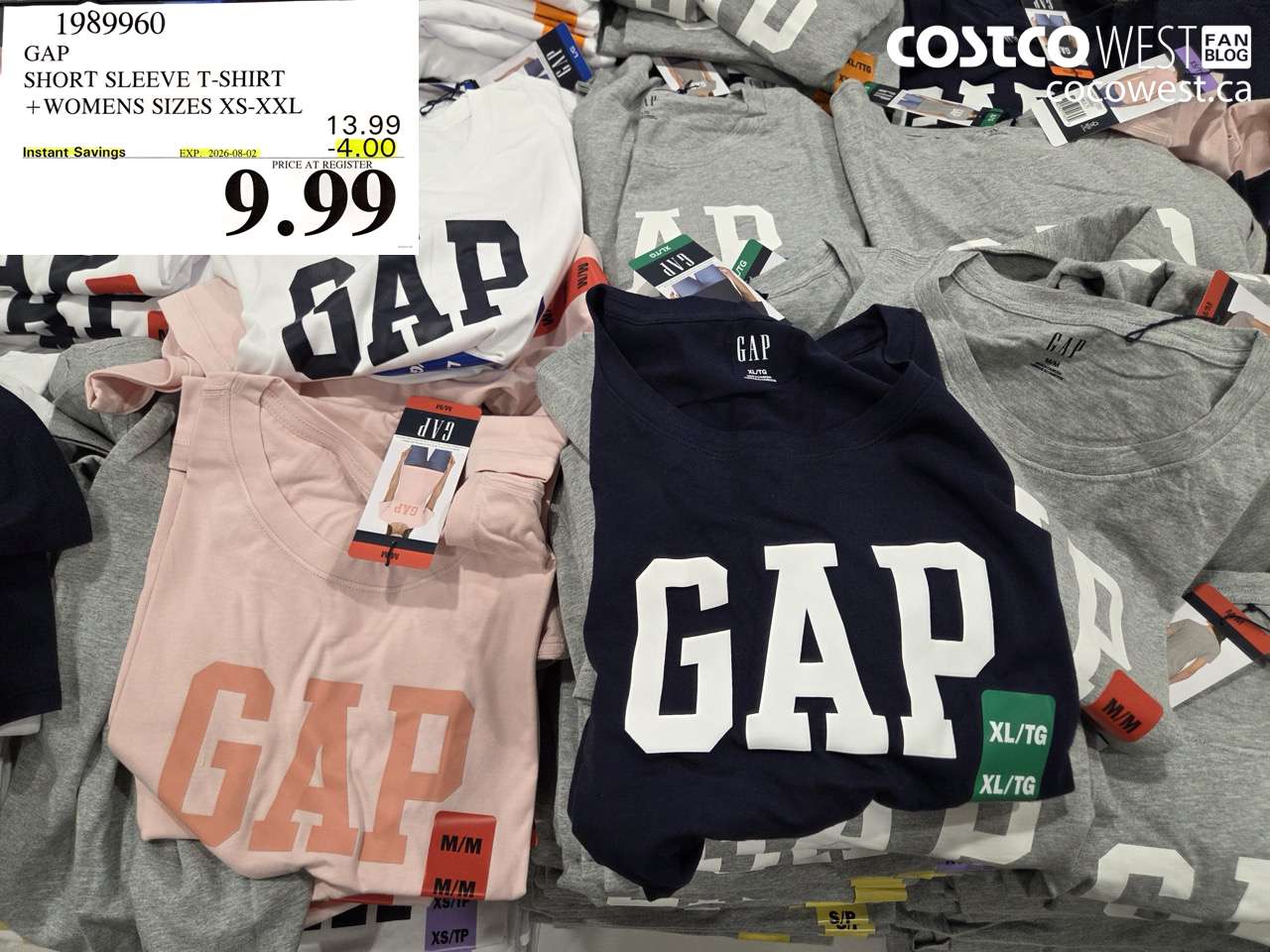 1989960 GAP SHORT SLEEVE T-SHIRT + WOMENS SIZES XS-XXL ($4.00 INSTANT SAVINGS EXPIRES ON 2026-08-02) $9.99